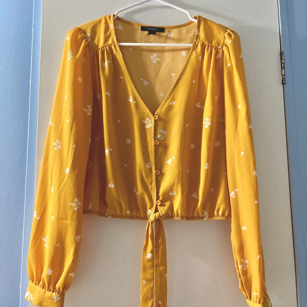 Yellow Long Sleeve Blouse